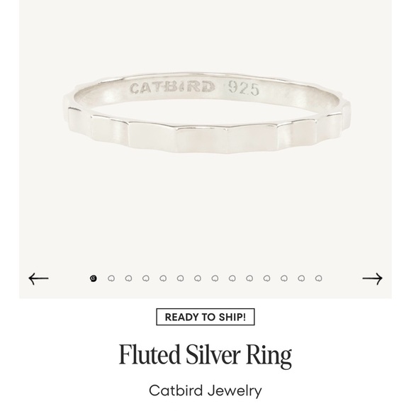 Catbird Jewelry - Catbird Elegant Silver Fluted Band